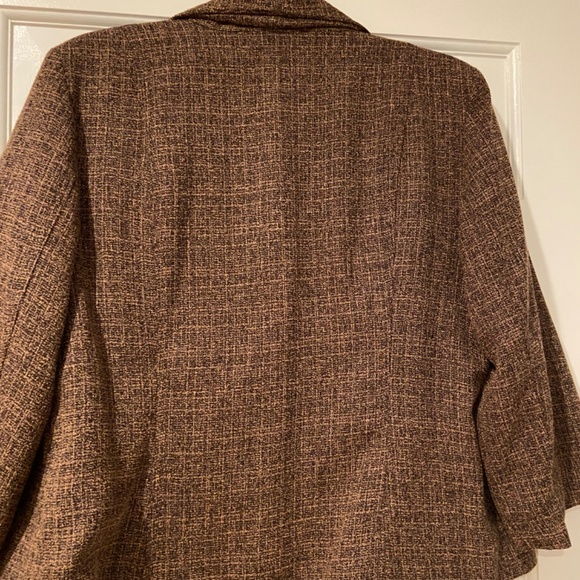 Dressbarn Brown Tweed Waterfall Blazer – Women’s Size Medium - Picture 5 of 9